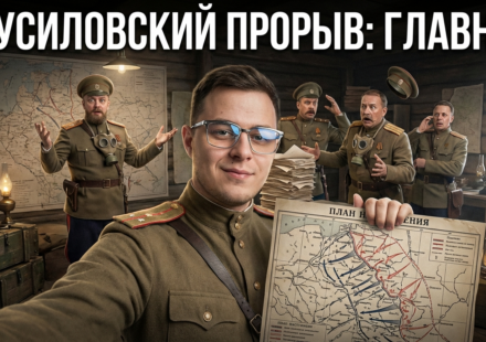 Схема Брусиловского прорыва на фоне исторических событий Первой мировой войны