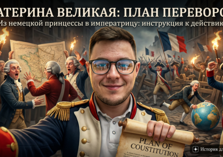 Портрет Екатерины Великой, немецкой принцессы и императрицы России, в историческом костюме.