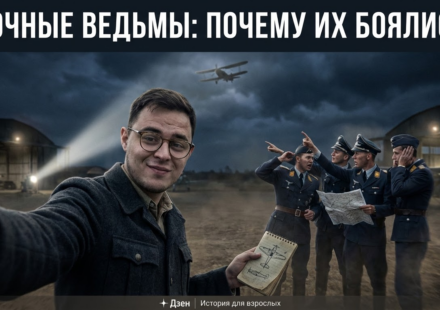 Советские летчицы, известные как ночные ведьмы, в полете
