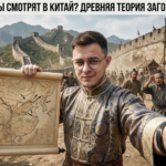 Вид на бойницы Великой китайской стены, обращенные в сторону Китая