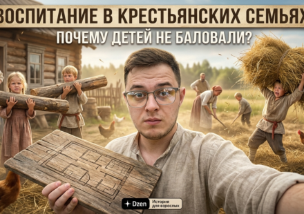 Дети в крестьянской семье занимаются домашними делами и учатся трудолюбию.