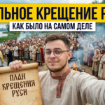 Изображение, иллюстрирующее крещение Руси князем Владимиром в 988 году.