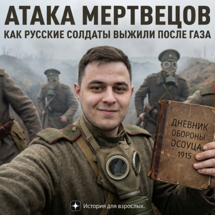 Русские солдаты во время подвига в крепости Осовец в условиях газовой атаки.